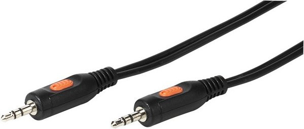 Vivanco Klinkenverbindung 3,5 mm Jack, Schwarz, Länge: 2,5 m - Bild 1