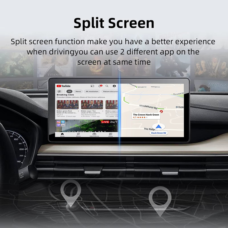 EzoneTronics CarPlay Android Ai Box Schwarz: Kabellose Umwandlung mit Octa-Core, HDMI-Ausgang und Optionen für 4G+64G oder 8G+128G Speicher sowie Plug-and-Play Unterstützung - Bild 2
