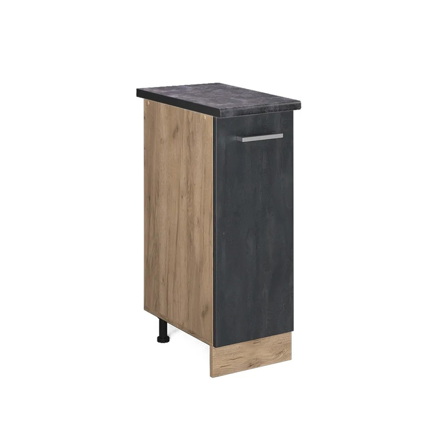 Vicco Apothekerschrank R-Line Medizinschrank in Schwarz und Anthrazit mit Eiche Korpus - Bild 2