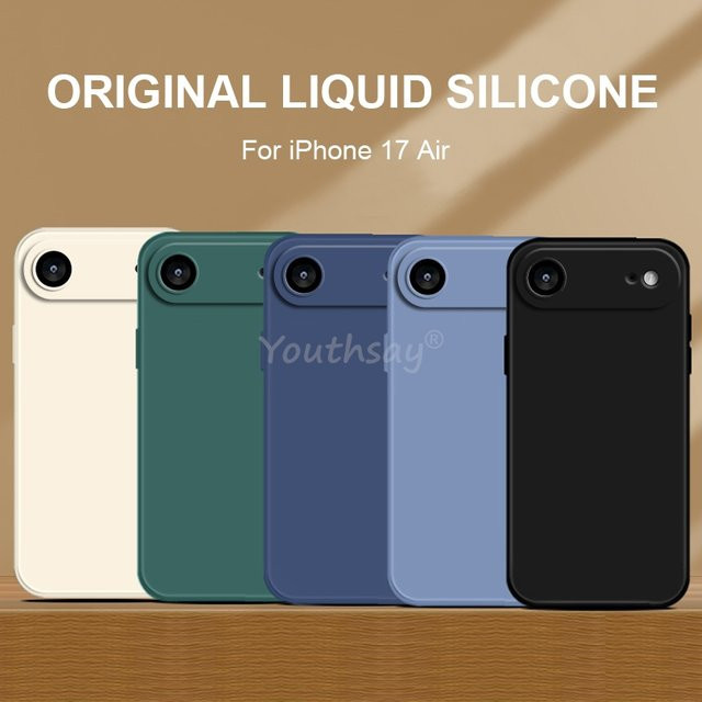Youthsay Flüssigsilikon Case für iPhone 17 Air und iPhone 17 Pro Max in Blau mit TPU Anti-Drop Schutzhülle - Bild 1