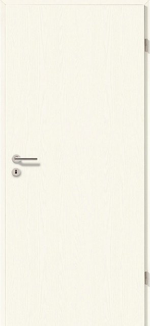Zimmertür GetaDoor Dekor Esche Weiß Modern B: 61 cm, H: 198,5 cm, DIN Links - Bild 1