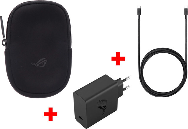 ASUS ROG 65W USB-C Netzteil in Schwarz mit 1,2 m Kabel - Bild 1