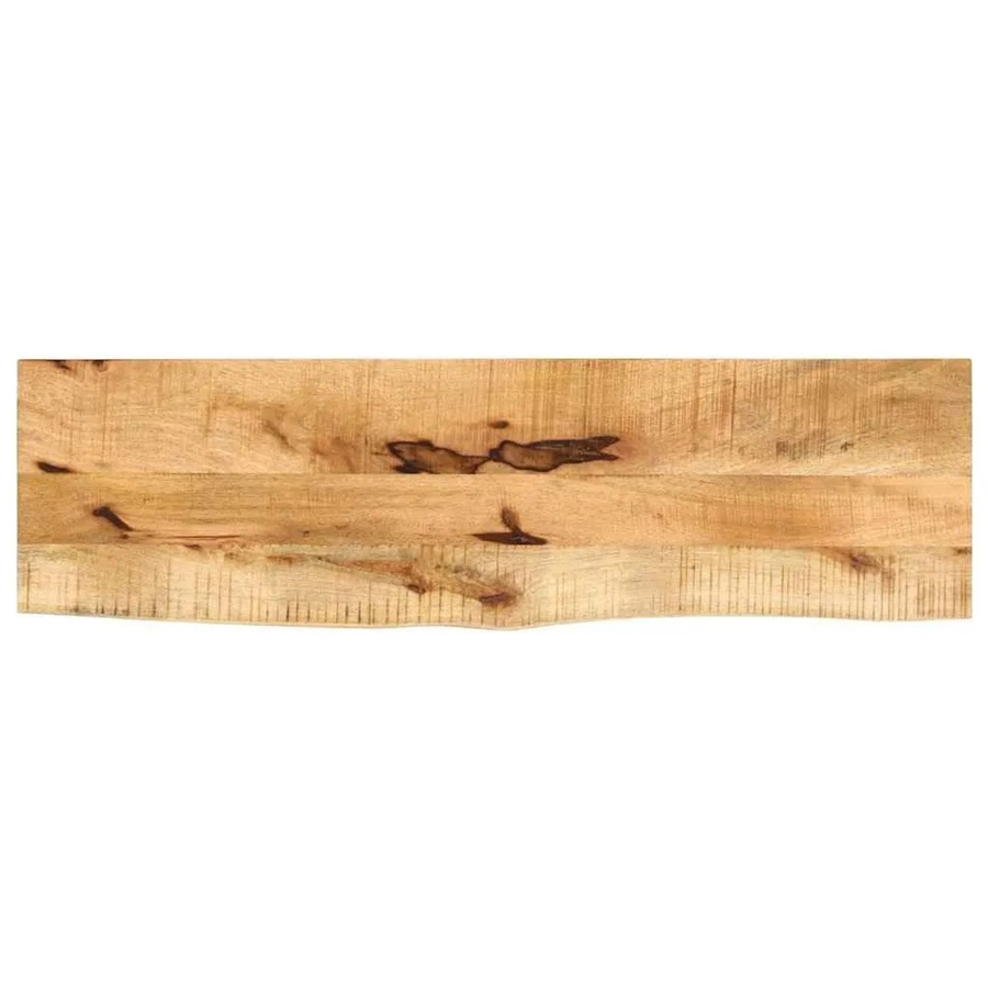 vidaXL Tischplatte aus Massivholz in Mangoholz, braun, rustikal, B/T/H: 100 x 40 x 2,5 cm - Bild 2