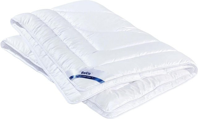 BeCo Active Duo Steppbett in Weiß mit Baumwoll-Perkal und Hohlfaser, B/T/H: 155 x 220 cm - Bild 1
