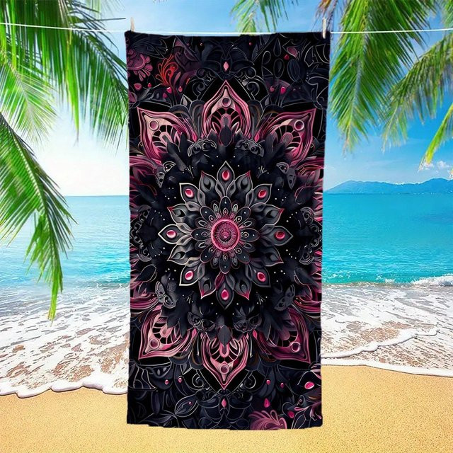 Sandfreies Mandala-Strandtuch von JMG Household Supplies in Multicolour, schnelltrocknend und saugfähig, B/B: 80 x 160 cm - Bild 1