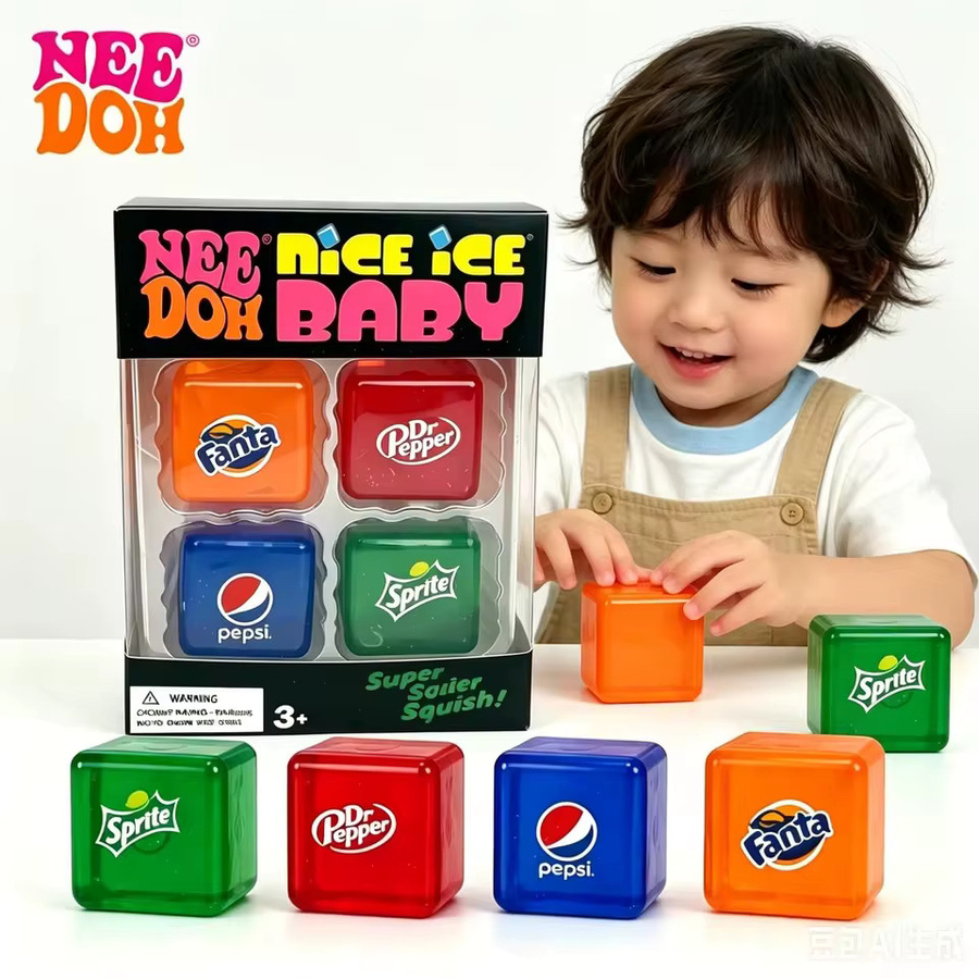 Schylling Nee Doh Nice Cube, Sensorische Fidget-Blöcke, Quetschspielzeug - Bild 3