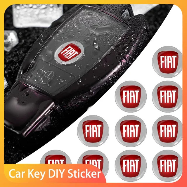 FIAT Auto-Fernbedienungsschlüssel-Emblem Abzeichen in Schwarz für Abarth 500 Panda Bravo Punto Tipo Linea Ducato Freemont, 14 mm - Bild 1