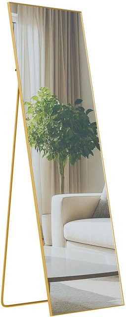 DELUKE Standspiegel KRAKOW Ganzkörperspiegel freistehend in Gold, B/T/H: 50 x 3 x 150 cm - Bild 1