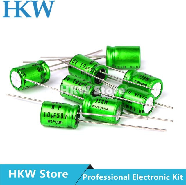 Nichicon MUSE BP ES Audio-Kondensator UES1H100MPM, 10UF, 50V, nicht-polar, bipolar, B/H: 8 x 11,5 mm - Bild 1