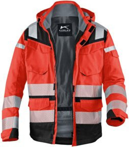 Kübler PSA Reflectiq Jacke 1307 in Warnrot/Schwarz, Größe 4XL - Bild 1