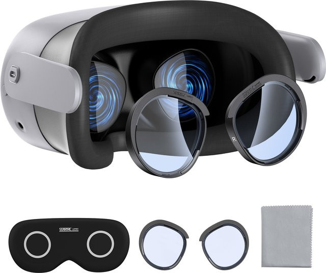 STARTRC Linsenschutz-Set für Meta Quest 3S und Oculus Quest 3S inklusive weicher Abdeckung und Brillenabstandshalter mit Blaulichtfilter sowie Kompatibilität mit Quest 2 - Bild 1