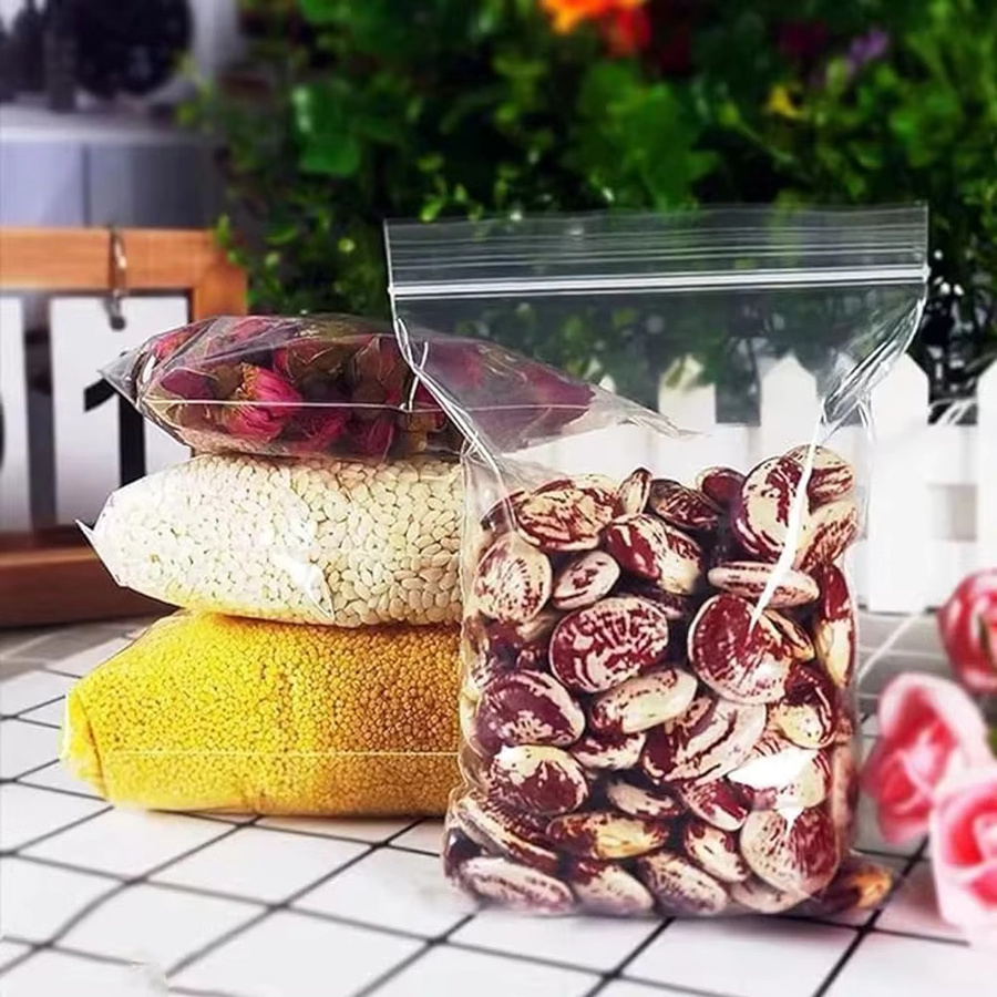 Transparente Plastiktüten mit Reißverschluss als wiederverschließbare Druckverschlussbeutel für Schmuck und Lebensmittel, 100 Stück - Bild 4