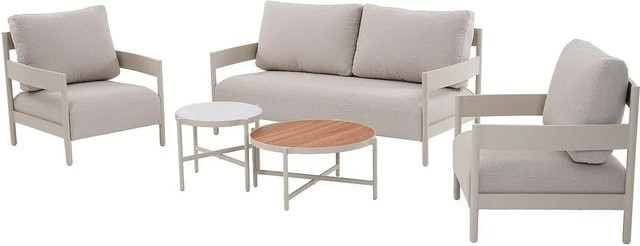 Gartensitzgruppe Lomam aus Aluminium in Beige/Cremefarben, Breite: 176,5 cm - Bild 1