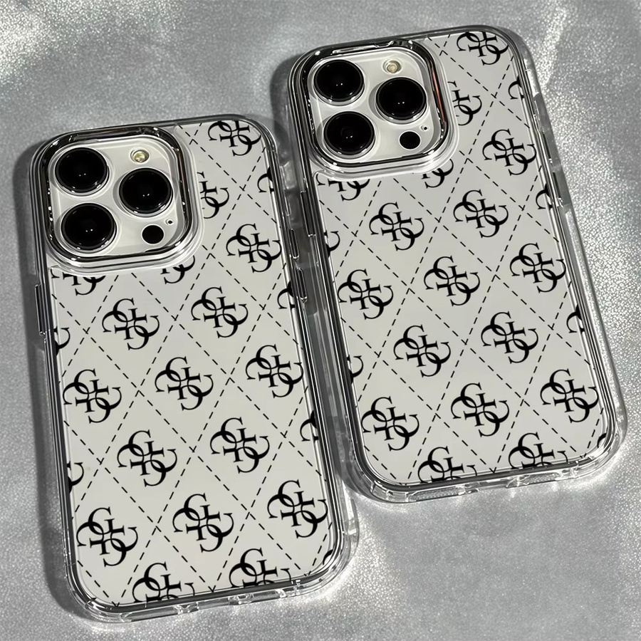 Aurbe Handyhülle mit silbernem Linsenrahmen für iPhone 17 16 15 14 13 12 11 Pro Max und 16E, transparente Schale mit modischem Design - Bild 2