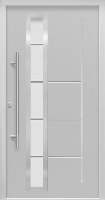 Splendoor Sicherheits-Haustür ThermoSpace Prime Paris RC2 Komfort in Grau mit Glaseinsatz, B/H: 100 x 210 cm - Bild 1
