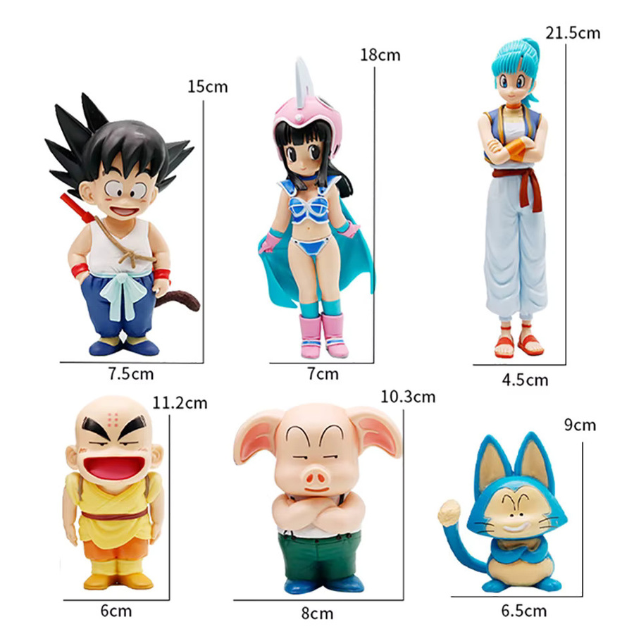 Bandai Dragon Ball Son Goku Yamcha Bulma Roshi Chichi Master, Actionfigur, Einzelfigur, Kunststoff, Bunt / Mehrfarbig - Bild 2