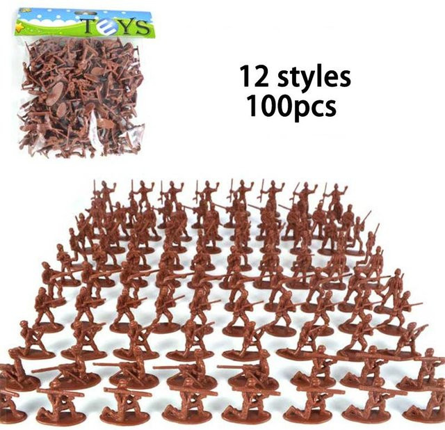 Linyi toy car Armeesoldaten Militär, Polizei, Plastiksoldaten Figuren, 100-teiliges Set, ab 3 Jahren - Bild 1