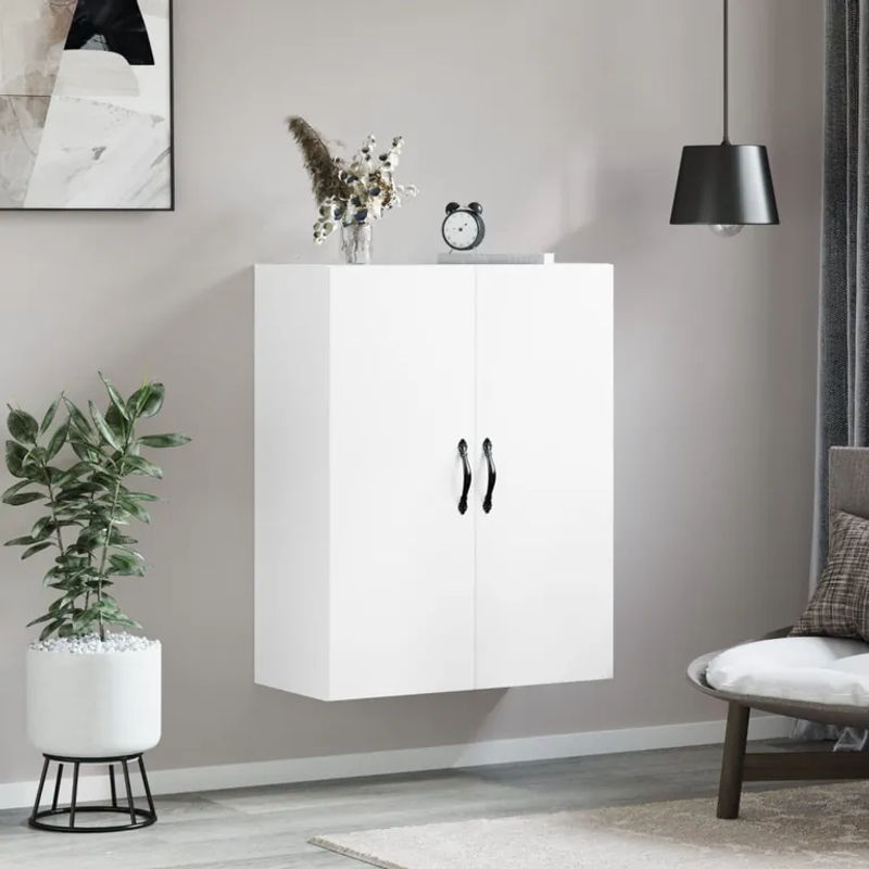 Vidaxl Hängeschrank in Weiß mit Drehtüren aus Holzwerkstoff, B/T/H: 69,5 x 34 x 90 cm - Bild 3