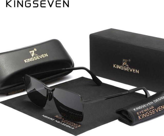 KINGSEVEN Sonnenbrille, Herren, Vollrand, Metall, polarisiert - Bild 1