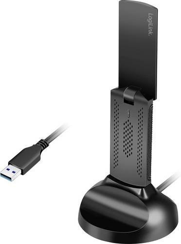 LogiLink WL0251 WLAN Adapter USB-A Wi-Fi 6E Tri-Band Netzwerkkarte Schwarz - Bild 1
