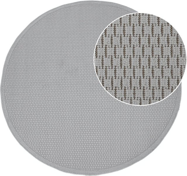 Runder In- & Outdoor-Teppich Timba in Grau, Durchmesser: 200 cm - Bild 1