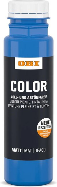 OBI Color Voll- und Abtönfarbe Capriblau, wasserbasierte Dispersionsfarbe für Putz, 250 ml - Bild 1