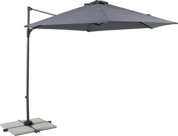 CASAYA Sonnenschirm Pendelschirm aus Polyester und Aluminium in Dunkelgrau-Blau Durchmesser: 300 cm - Bild 1