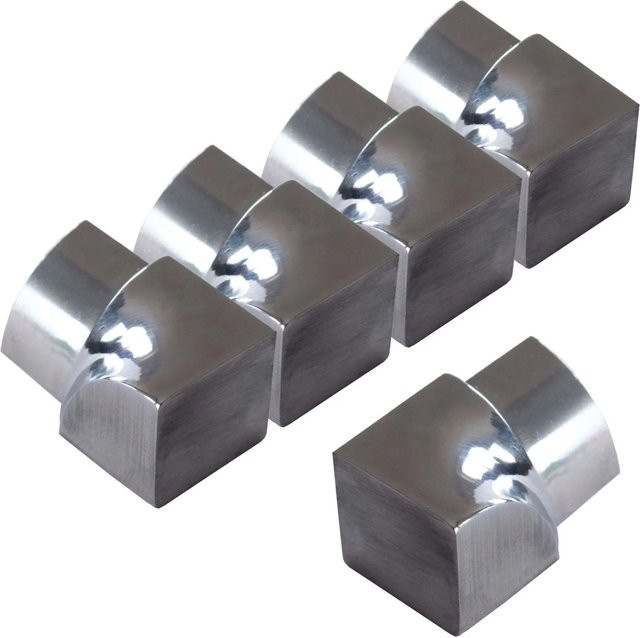 Dalsys Inneneck Fliesenschiene Viertelkreis aus Edelstahl poliert in Silber, B/H: 12,5 x 0,5 mm - Bild 1