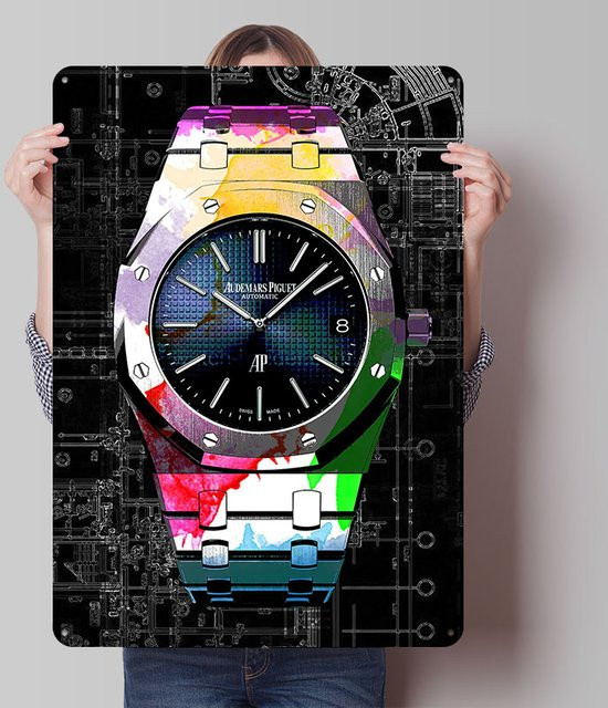 Royal Oak Retro-Metallschild Wandkunst in Weiß und Multicolour für dein Zuhause oder deine Garage - Bild 1