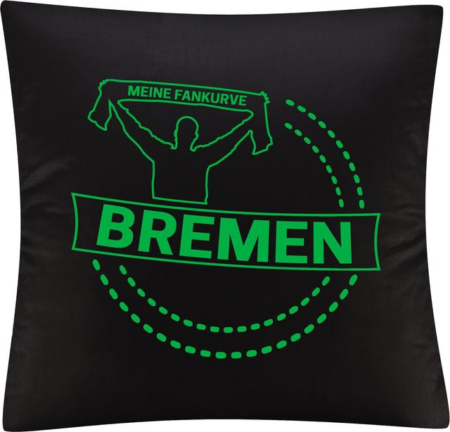 Kissenbezug multifanshop Bremen Meine Fankurve in Grün - Bild 1