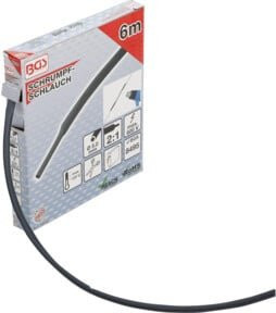 BGS Schrumpfschlauch-Box 6848, schwarz, Durchmesser: 5 mm, Länge: 6 m - Bild 1