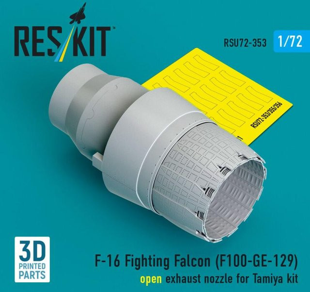 Tamiya F-16 Fighting Falcon (F110-GE-129) - Open exhaust nozzle, 3D Printed - Bild 1