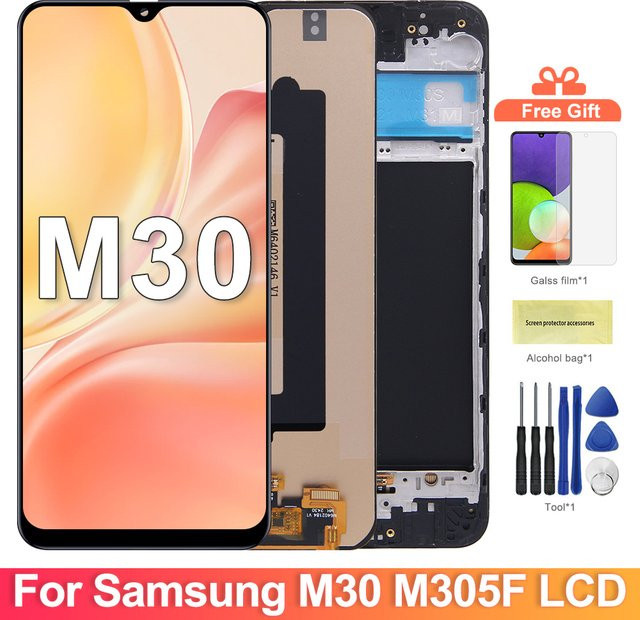 Samsung M30 2019 Display Touchscreen Digitizer Ersatzteil LCD Montage in Schwarz 6,4 Zoll - Bild 1
