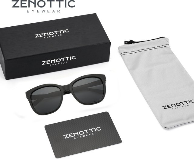 ZENOTTIC Sonnenbrille Butterfly, Vollrand, Schwarz, Damen, polarisiert - Bild 1