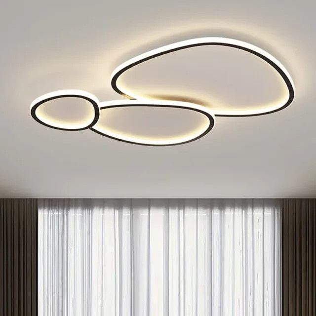 JIANKEXING Nordic Minimalist LED Deckenleuchte aus Metall, dimmbar, Weiß oder Schwarz - Bild 1