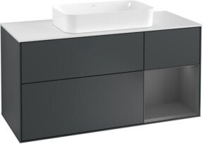 V&B Waschtischunterschrank Finion in Mattblau lackiert, Breite: 120 cm, Tiefe: 50,1 cm, Höhe: 50,1 cm - Bild 1