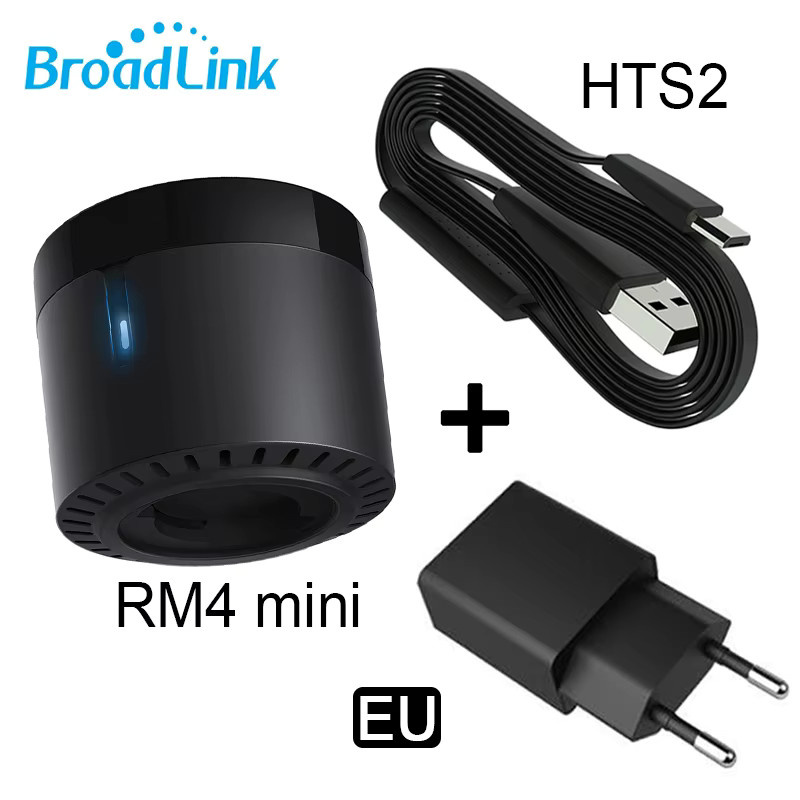 BroadLink RM4 Mini IR-Universalfernbedienung mit HTS2 WiFi Smart IR-Steuerung in Schwarz für Alexa und Google Smart Home - Bild 3