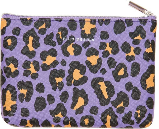 Rico Design Etui Acid Leo in Lila-Orange, Maße: 14 x 10 cm - Bild 1