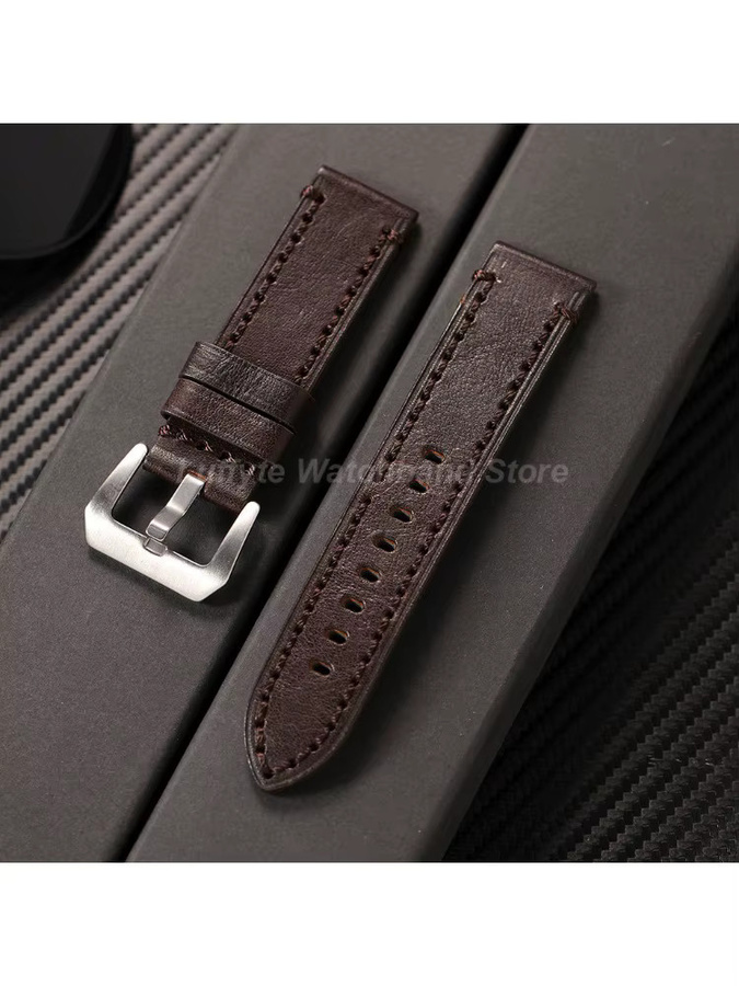 Luffyte Uhrenarmband Echtleder, Herren, Vintage - Bild 2