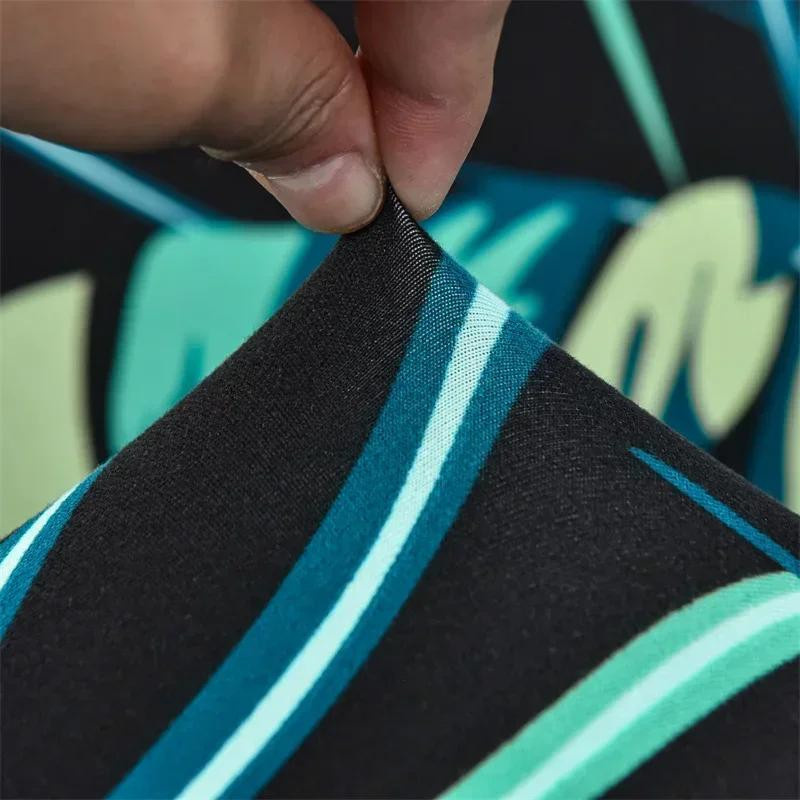 Elastischer Sofabezug mit geometrischem Muster aus Stretch-Spandex für Sessel und Couches, Mehrfarbig, 100% Polyester - Bild 1