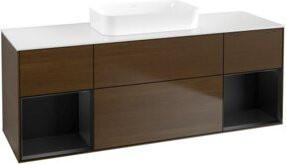 V&B Waschtischunterschrank Finion in Walnuss mit lackierter Oberfläche, B/T/H: 160 x 50,1 x 50,1 cm - Bild 1