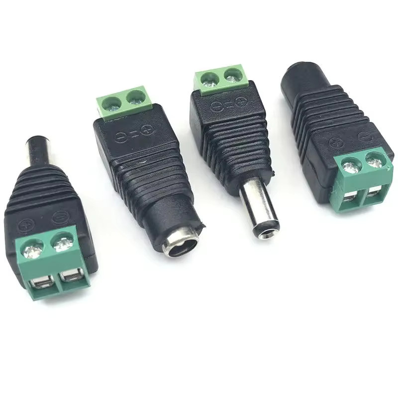 DC Stromanschluss Adapter Set für 2Pin 5050 3528 LED-Streifen, männlich und weiblich, schwarz - Bild 5