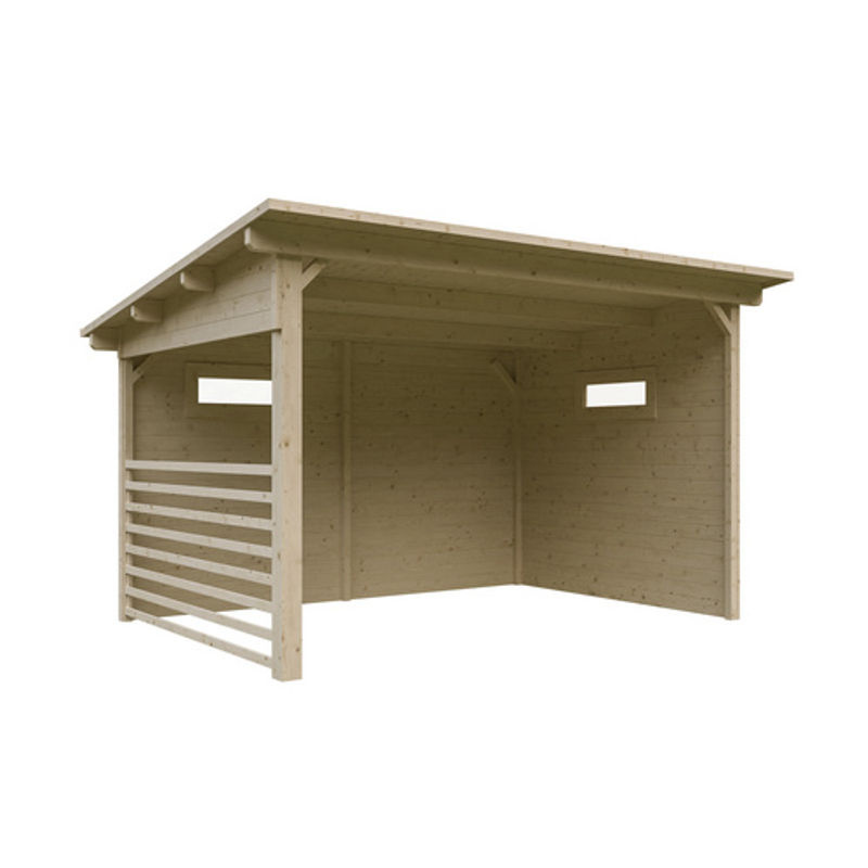 Skanholz Pavillon Vimmerby aus nordischem Fichtenholz in Beige, B/H/T: 410 x 244 x 310 cm - Bild 2