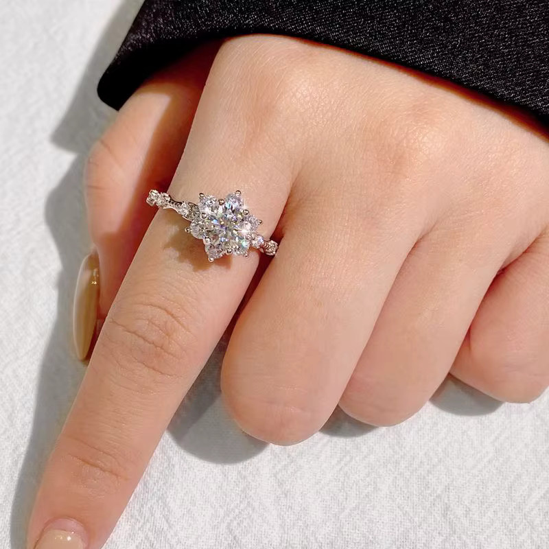 DWJ Sonnenblumen-Ring, 925 Silber, Diamant, Damen - Bild 4
