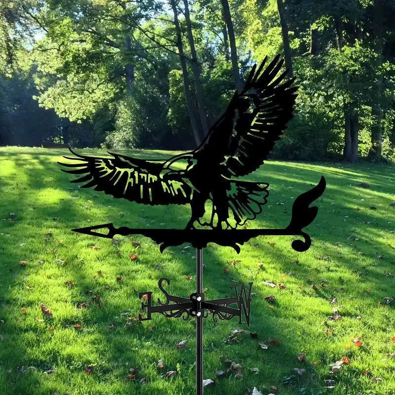 Adler Metall Windfahne als dekorative Gartenfiguren für Außen und Dach zur Garten-Dekoration - Bild 4