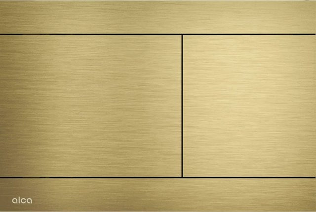 Alcadrain WC-Betätigungsplatte FUN-G-B mit Dual-Flush in Gold matt gebürstet aus Edelstahl - Bild 1