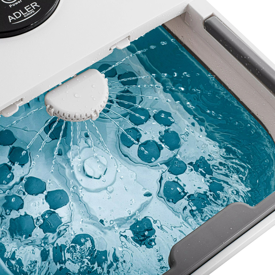Adler Wasser-Fußmassagegerät mit Warmwasserbereiter, LED-Panel und faltbarem Design in Weiß - Bild 3