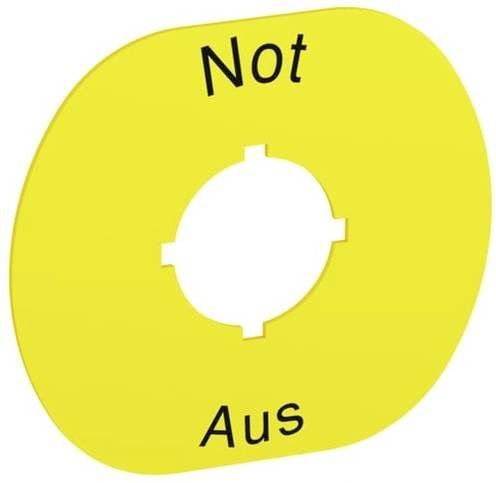 ABB Not-Aus Schild Gelb B: 67 mm, H: 6,7 mm - Bild 1