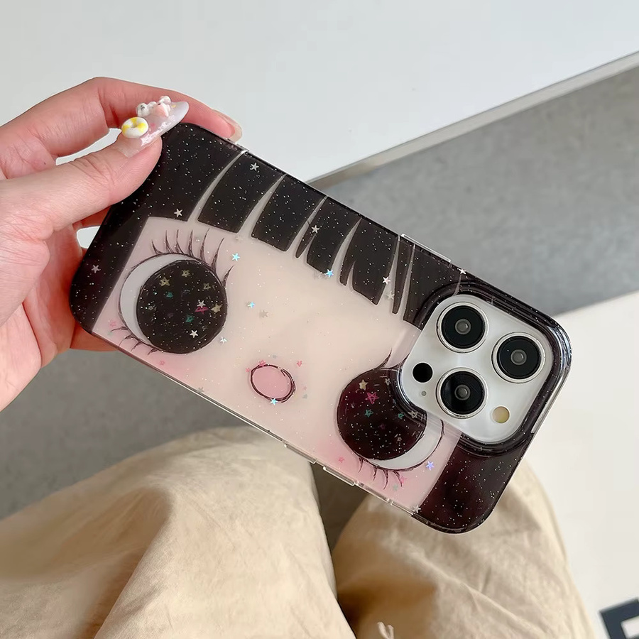 KASONPAI Handyhülle mit Cartoon Anime Shinning Eyes Design für iPhone 17 16 15 14 13 Pro Max in Multicolour - Bild 4