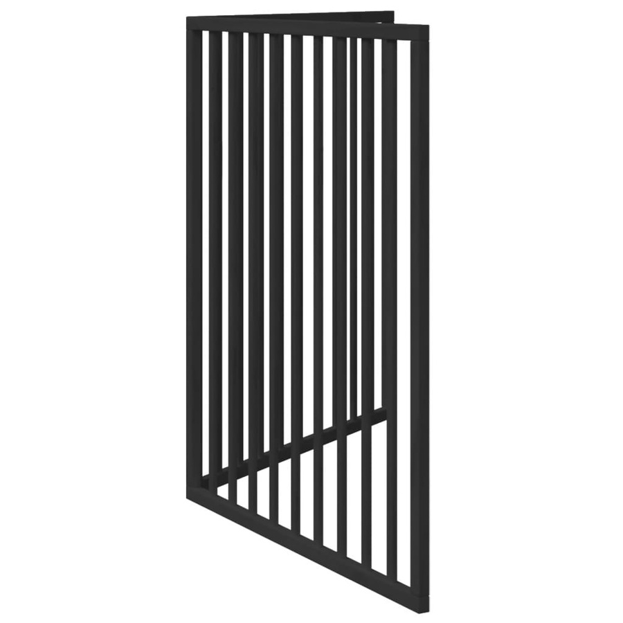 vidaXL Hundegitter aus Pappelholz, faltbar, 2 Paneele, Schwarz, Breite: 160 cm - Bild 8